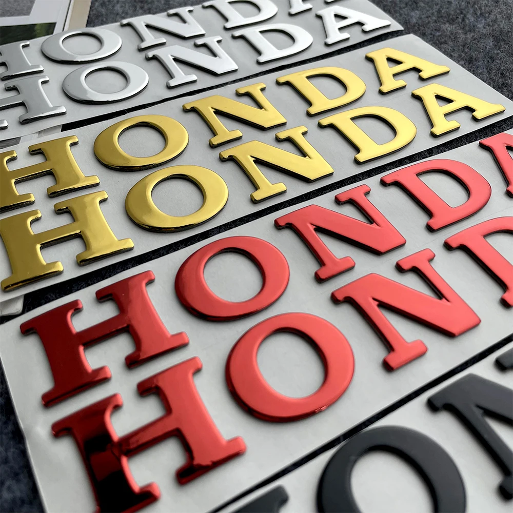 Naklejka 3D Honda Logo z literą na zbiornik motocykla