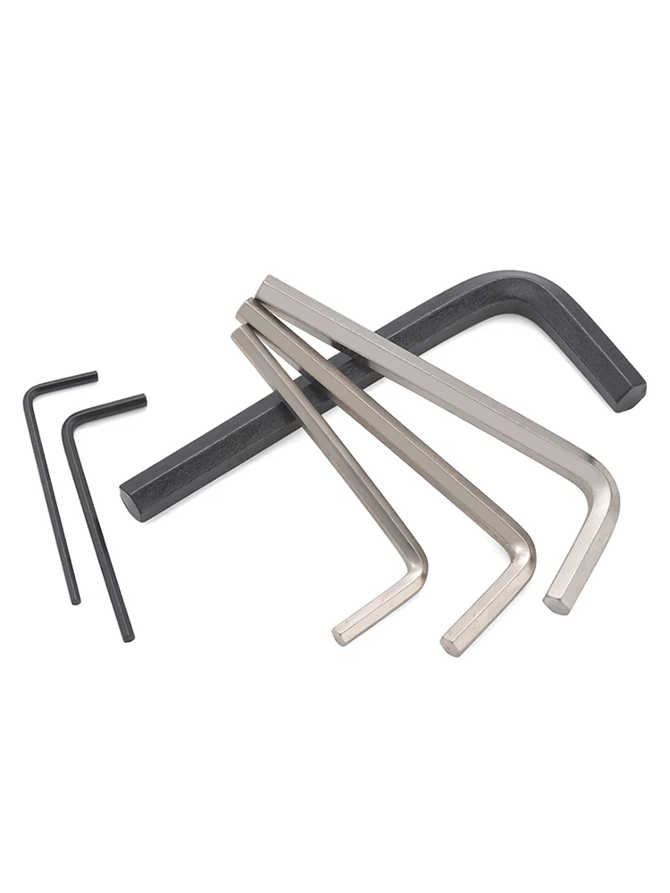 Silver Black Hexagon Hex Allen Key Wrench Set 1.27/1.5/2/2.5/3/4/5/6mm L Type Double-End Screwdriver Home Bicycle Repair Tools