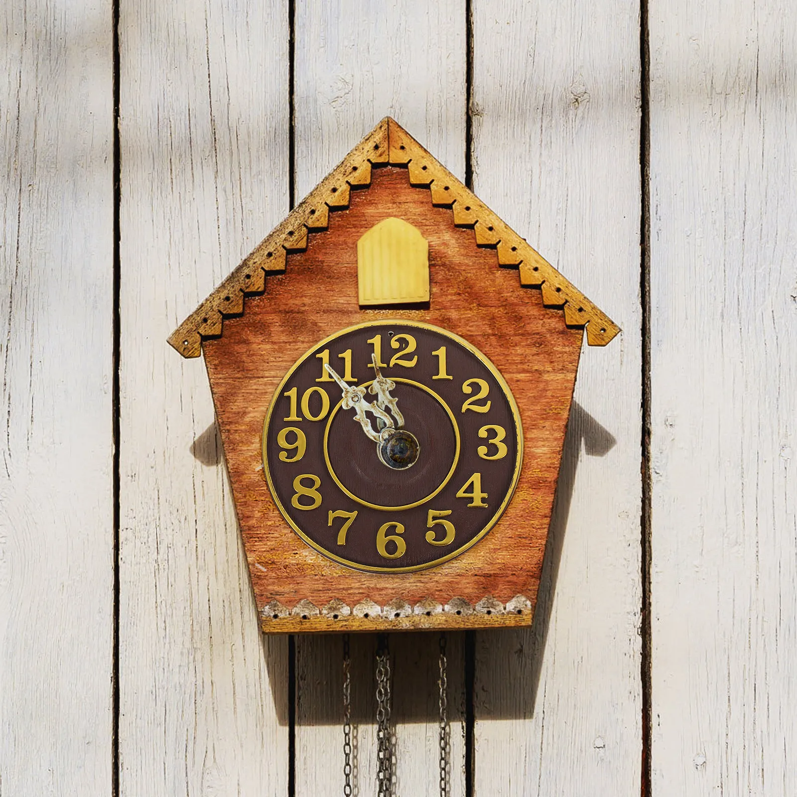 Wall Mounted Cuckoo Pendulum Clock Vintage Design with Accurate Quartz Movement Chiming Cuckoo Bird for Living Room