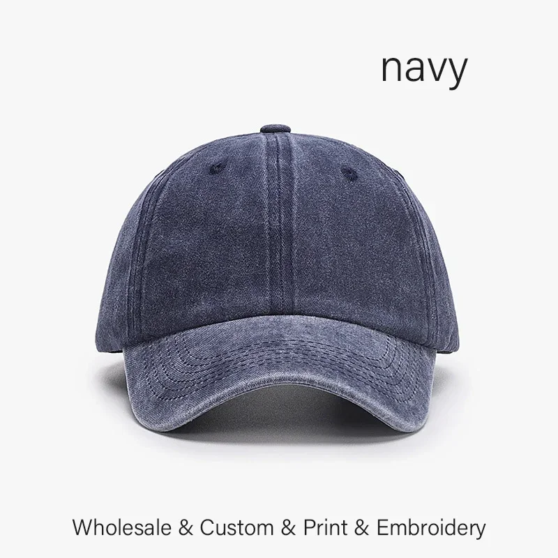 SLECKTON Custom Logo Retro Baseball Cap voor mannen en vrouwen DIY Design Brief Borduren Hoed Aanpassen Cap Grafische Print Groothandel