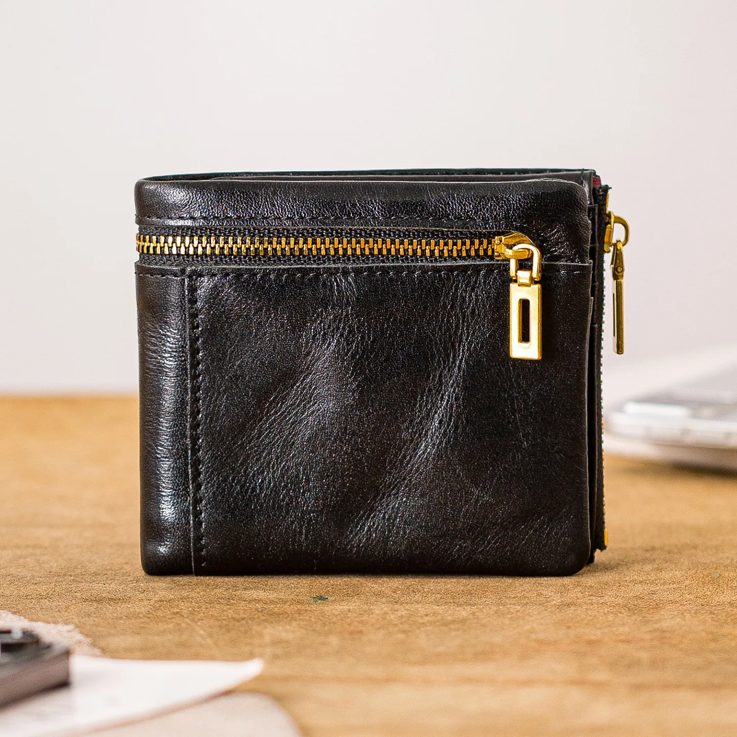 PNDME fashion first layer cowhide men's women's short wallet casual luxury handmade genuine leather ID cardholder coin purse