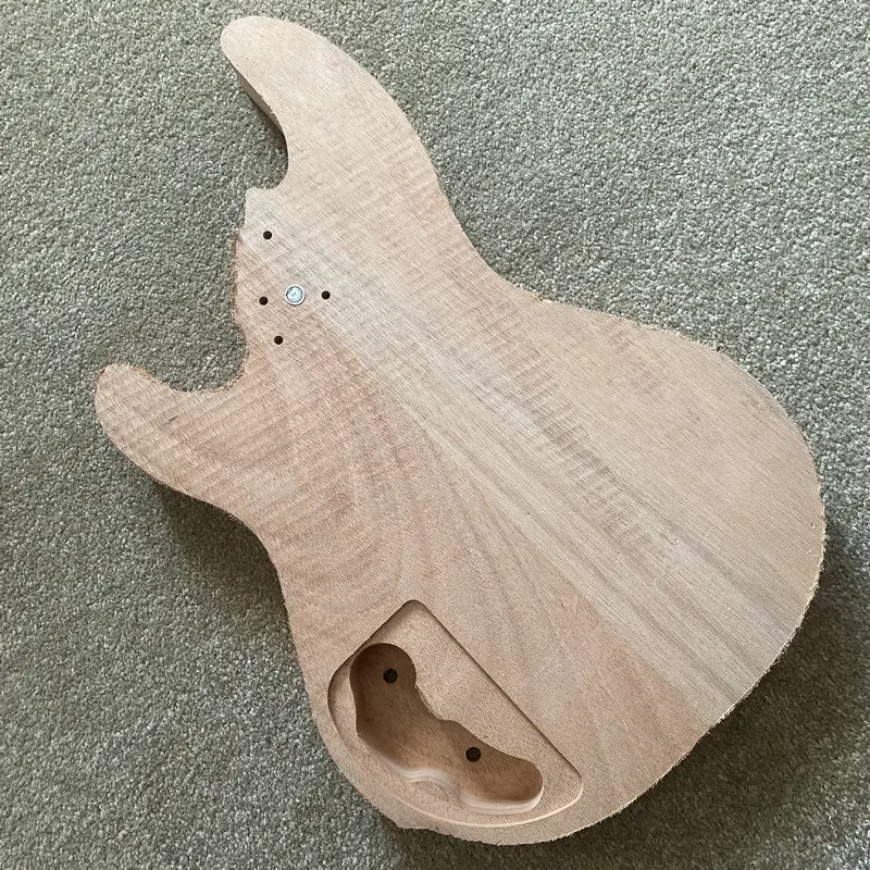 IB124 Custom Electric Bass Unfinished Precision Bass Body in Solid Mahogany for 4 or 5 String Replace and DIY