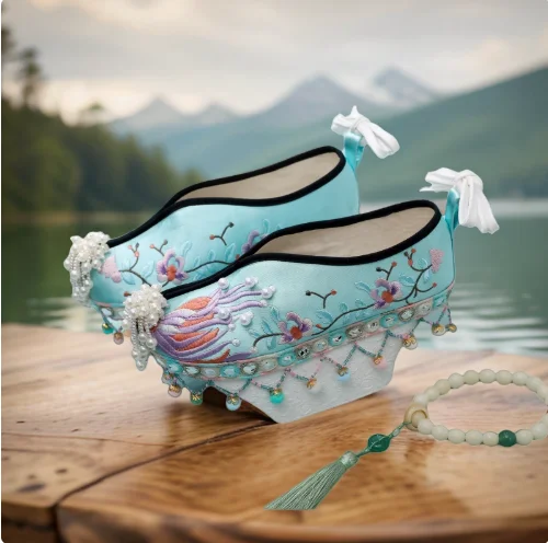 

Chinese Ancient Style Women's Hanfu Shoes Ethnic Style Embroidered Palace Shoes