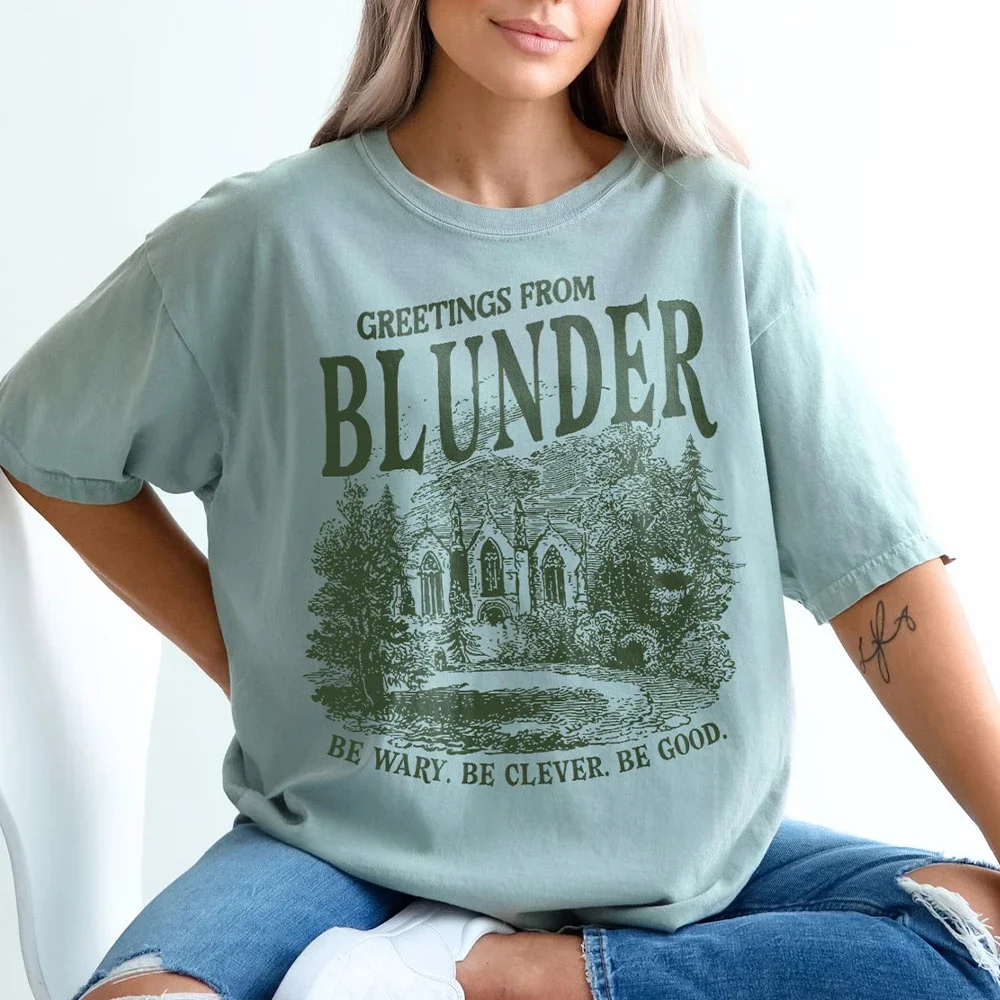 Blunder Be Wary Be Clever Be Good Licensed Shepherd King by Rachel Gillig One Dark Window Shirt 100%Cotton Loose Unisex Y2K Tee images - 6