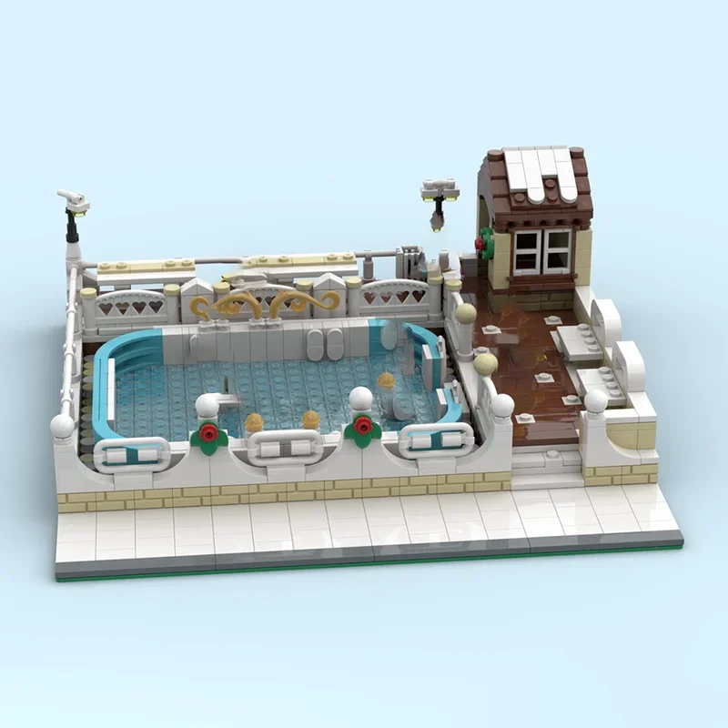 Modulare Stadt Gebäude Modell Moc Gebäude Ziegel Eislaufen Rink Modell Technologie Blöcke Geschenke Weihnachten Spielzeug DIY Sets Montage