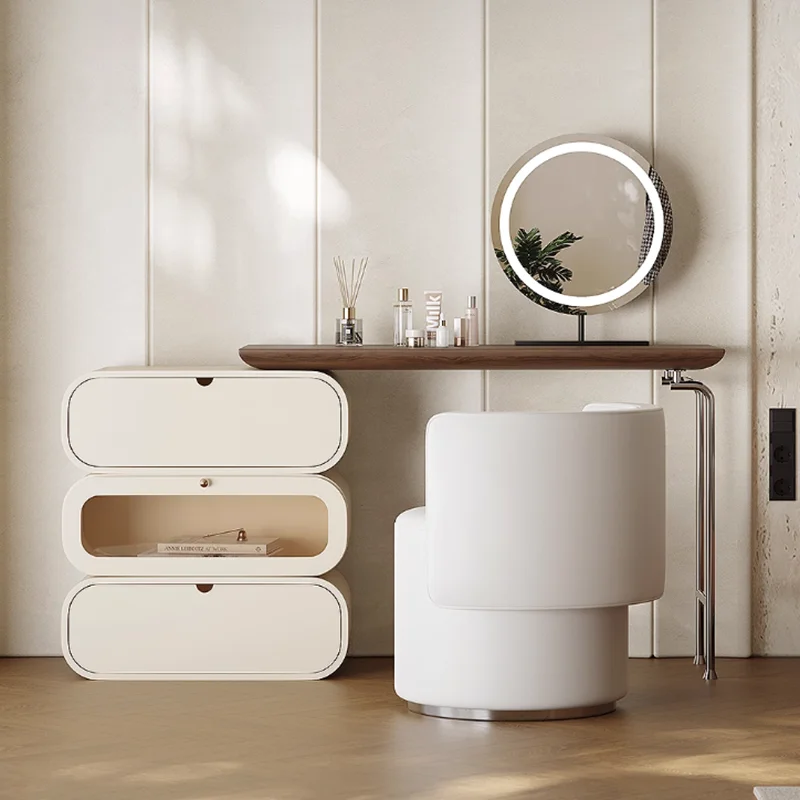 Modern Makeup Vanity Table Drawers Storage European Cosmetics Dressing Table Bedside Stool Comoda Pra Quarto Trendy Furniture
