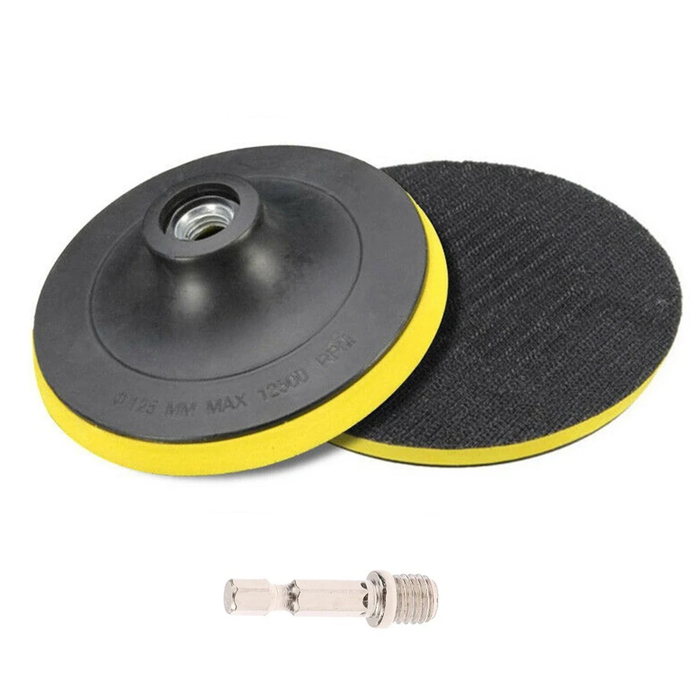 5 Inch 100mm And Buffing Pad Rotary Backing Pad With for m10 Drill Adapter For Metal Derusting Glass Ceramic Marble