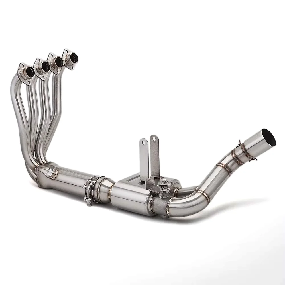 Motorcycle Muffled Exhaust Full System Front Link For ZXMOTO 500RR Motorbike Stainless Steel Exhaust Muffler Kits