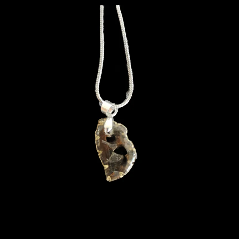 Sericho Pallastie meteorite PENDANT, Olivine Natural meteorite material Collection - from Kenya CB254