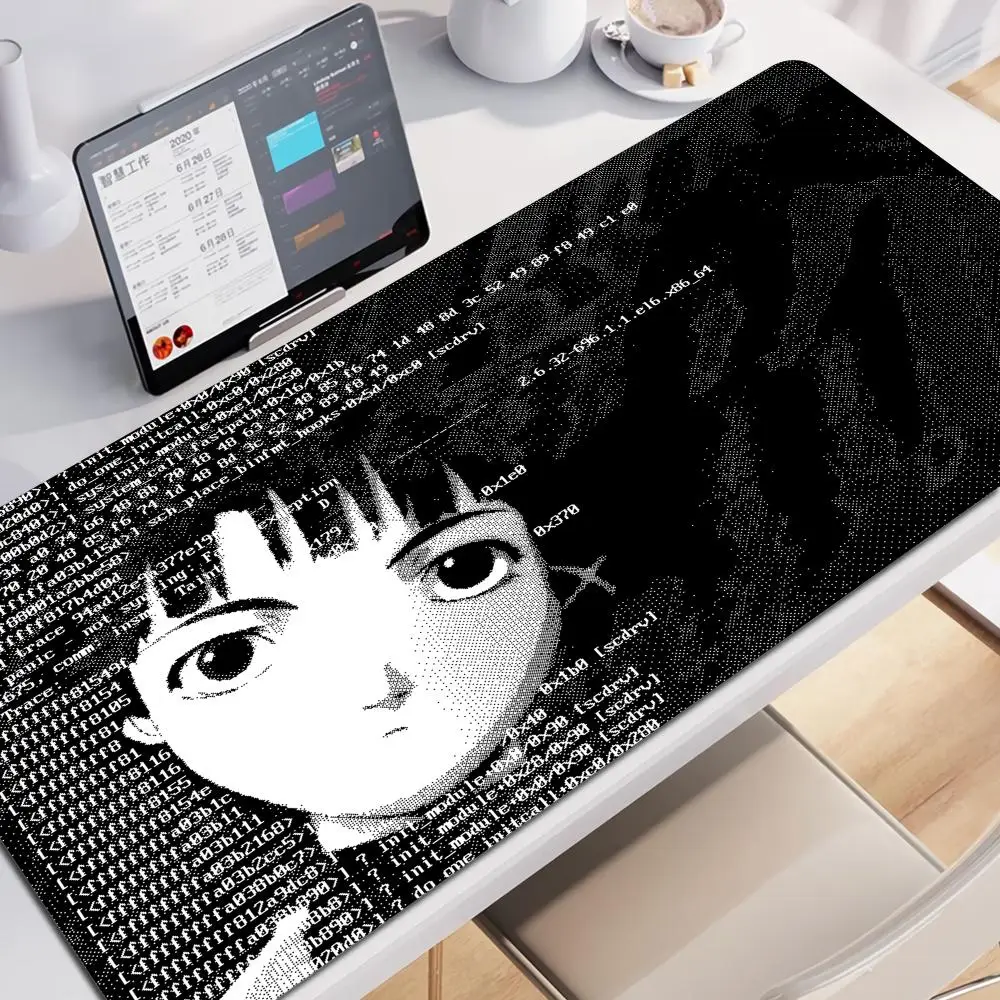 Mouse Pad MousePad Non-slip Lockedge Experiments Office Student Gaming Anime Serial Thickened L-Lain Large Writing Pad Cushion