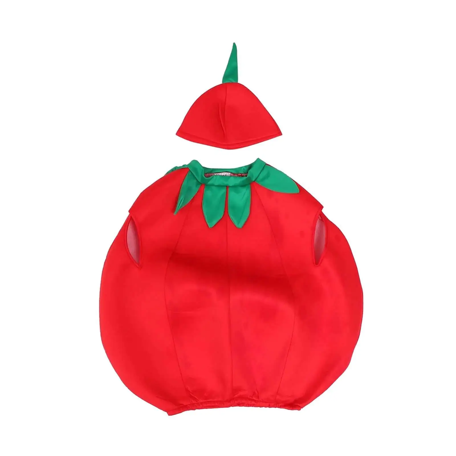 Fantasia infantil de tomate para meninos e meninas, fantasia fofa de vegetais para dramatização