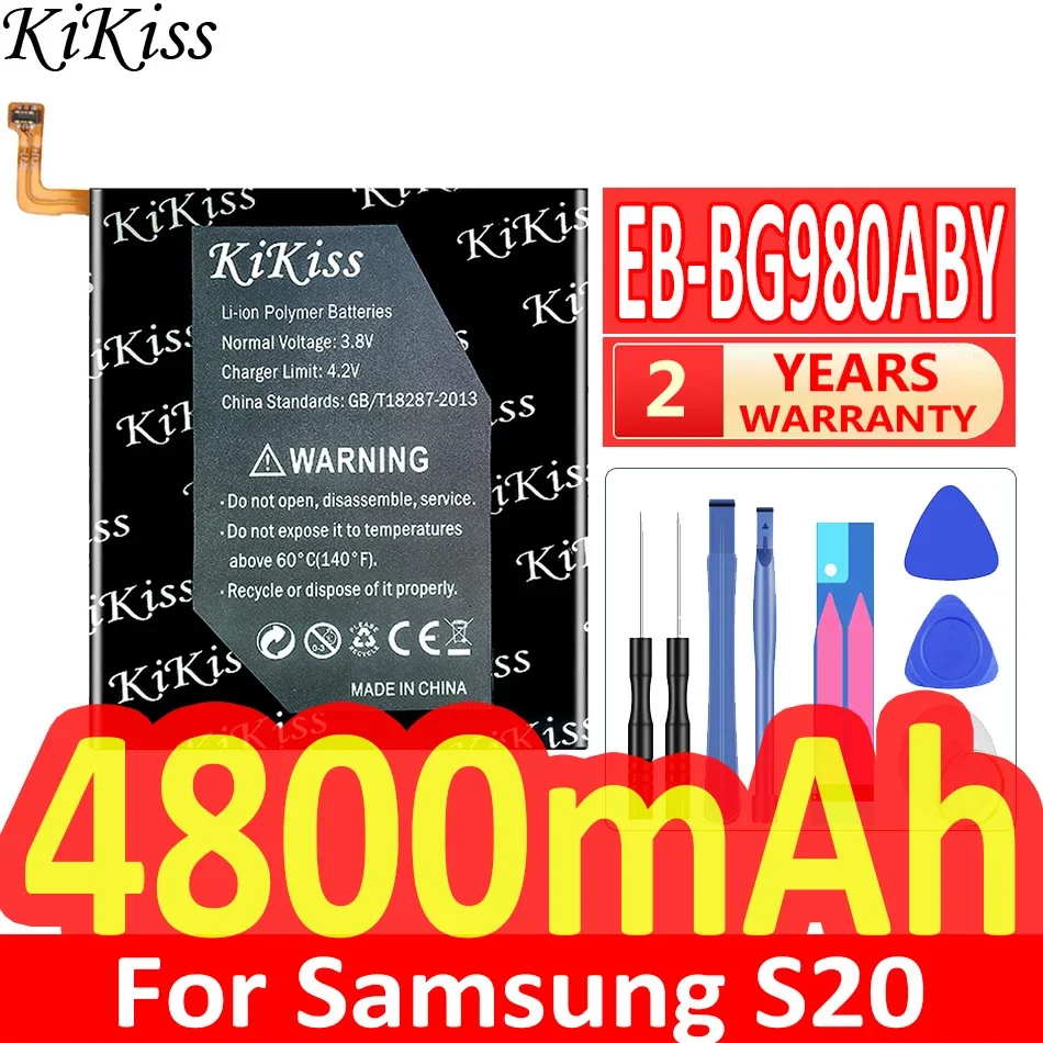 KiKiss Battery For Samsung Galaxy S20/S20 Ultra S20Ultra/S20 Plus S20+ S20Plus/S20U batteries + free tools