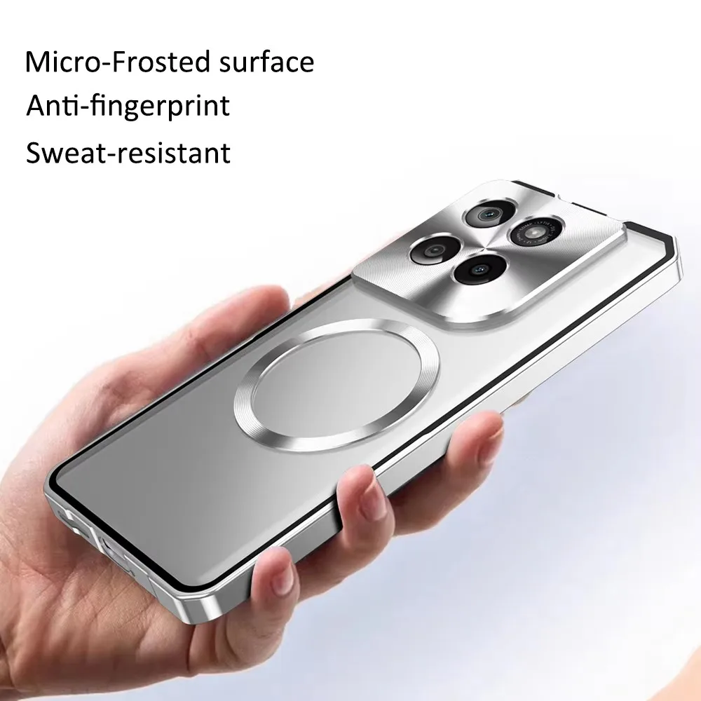 High quality Aluminium Alloy Metal Frame Bumper case For Motorola Edge 70 / Edge 60 Pro  Acrylic Wireless Charging Case