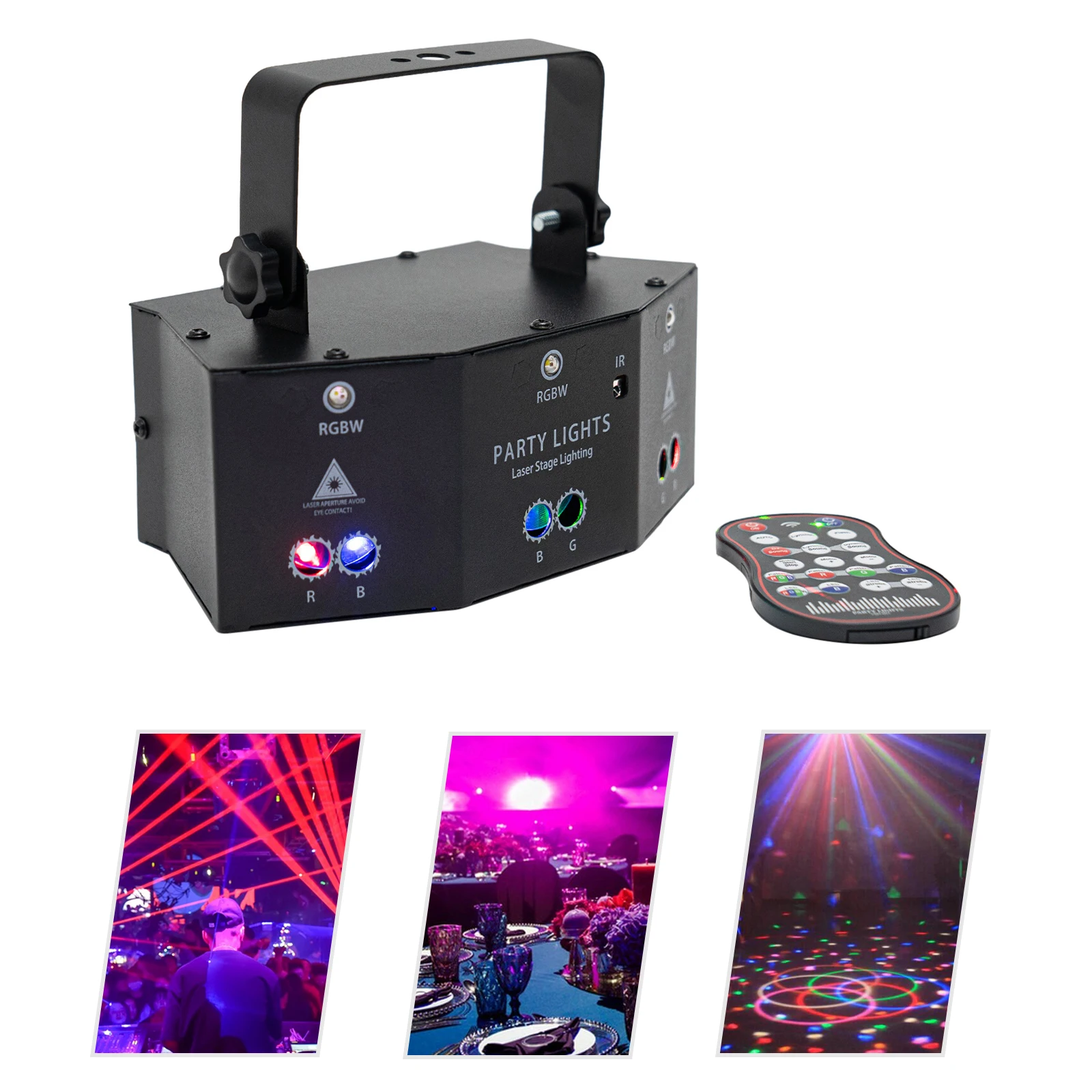 LED RGB Laser Light DJ Projector Disco Stage Lighting DMX Light Effect 9 Eyes