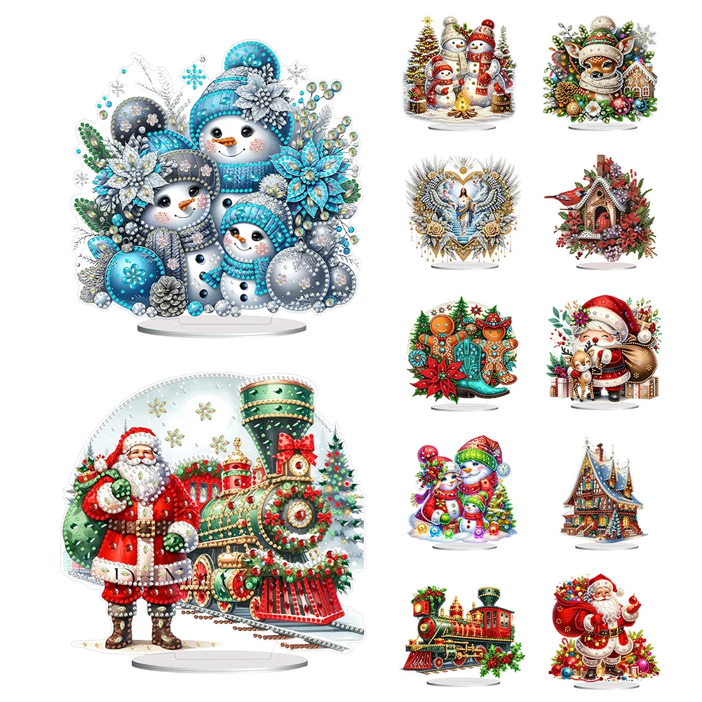 

Акриловый Рождественский имбирный человеческий столешница, алмазная живопись, украшение для стола, декор для спальни