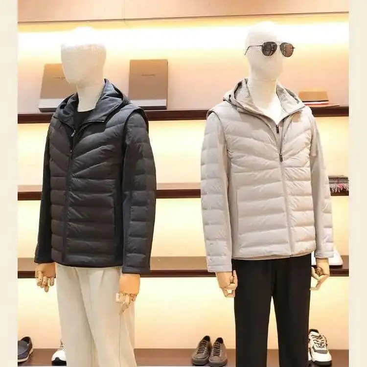 

Men's down Soft ell Vest Jaet Tee Season Lightweight Warm Casual Outdoor Faion Polyester Fiber Du down Filling