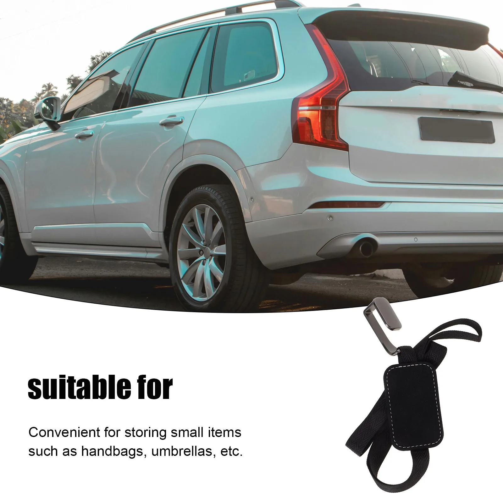 

Car Seat Back Hook 50Cm Extended Hidden Design For Handbags Umbrellas Grocery Bags Auto Headrest Hanger With Phone Holder