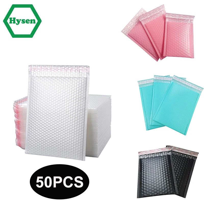 Hysen Bubble Mailer 50Pcs Gift Packaging Bag Envelope for Small Business Supplies Self-adhesive Bubble Pouches Bubble Envelopes