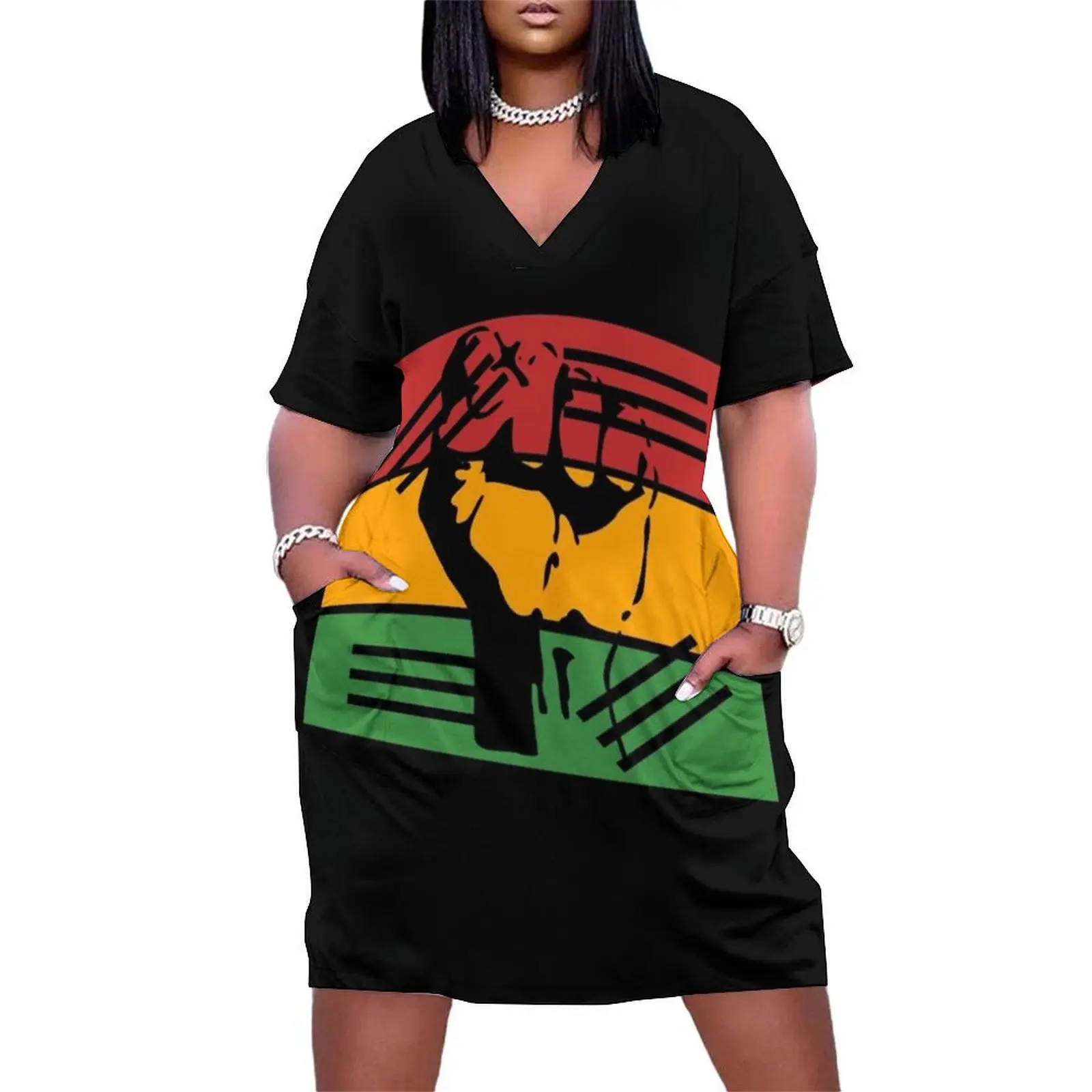 Black History Month T Shirt - K367 Loose Pocket Dress luxury dresses wedding guest dress 2025