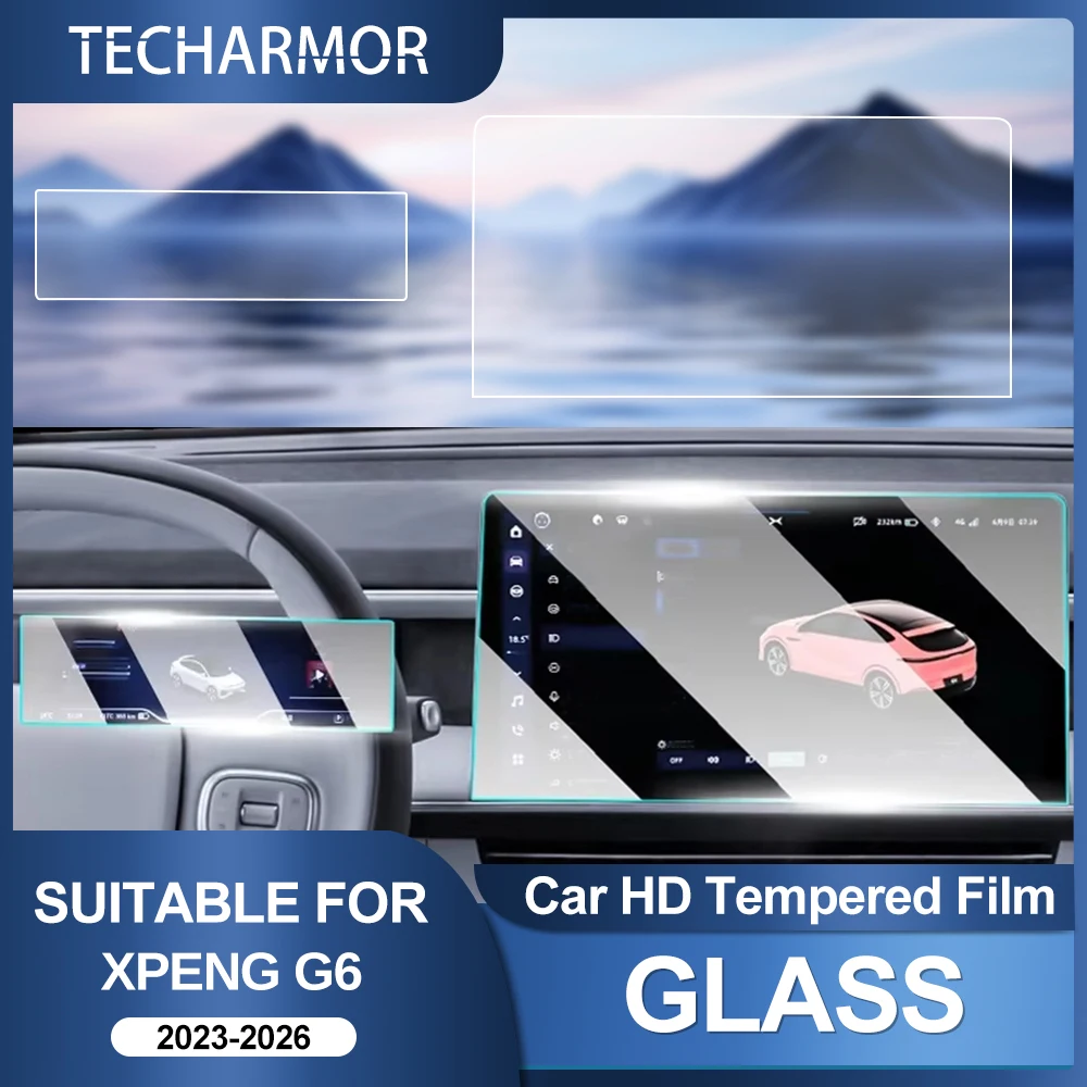 Auto-Schutzfolie aus gehärtetem Glas für XPENG G6 2023 2024-2026 Auto-GPS-Navigationsbildschirm-Displayschutz Innenraumzubehör. – Detail 1