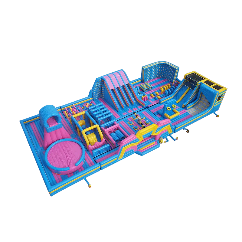 Trampolín inflable al aire libre personalizado, casa de rebote, toboganes de puente inflables gigantes, parque infantil combinado con juego de limpieza