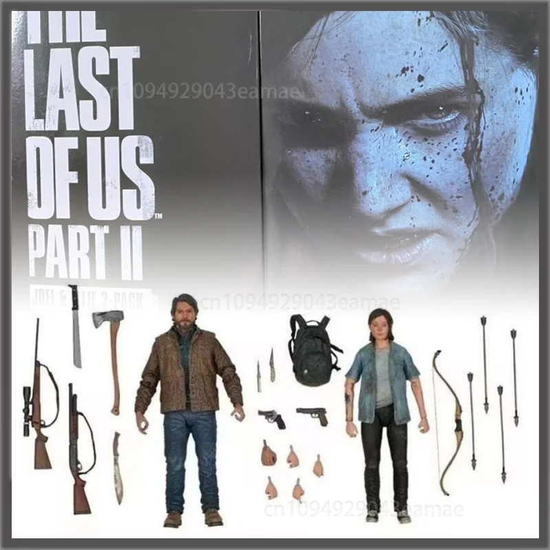 

18cm NECA The Last Of Us Part 2 Joel Ellie With Bow Action Figure 2pcs/set Model Toy Joint Movable Christmas Present Premium Toy