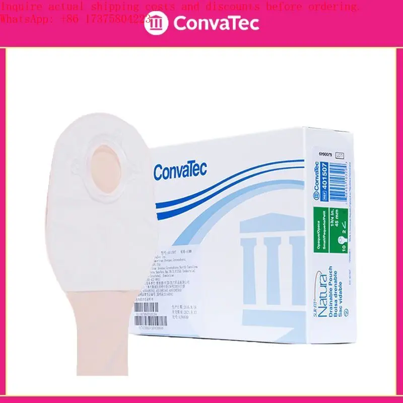 Bolsa de Colostomía Opaca de Dos Piezas para Convatec 401507 401508, Bolsa Fecal de Gran Capacidad, Bolsa Anal de Dos Piezas, Suministros para el Cuidado de la Estoma
