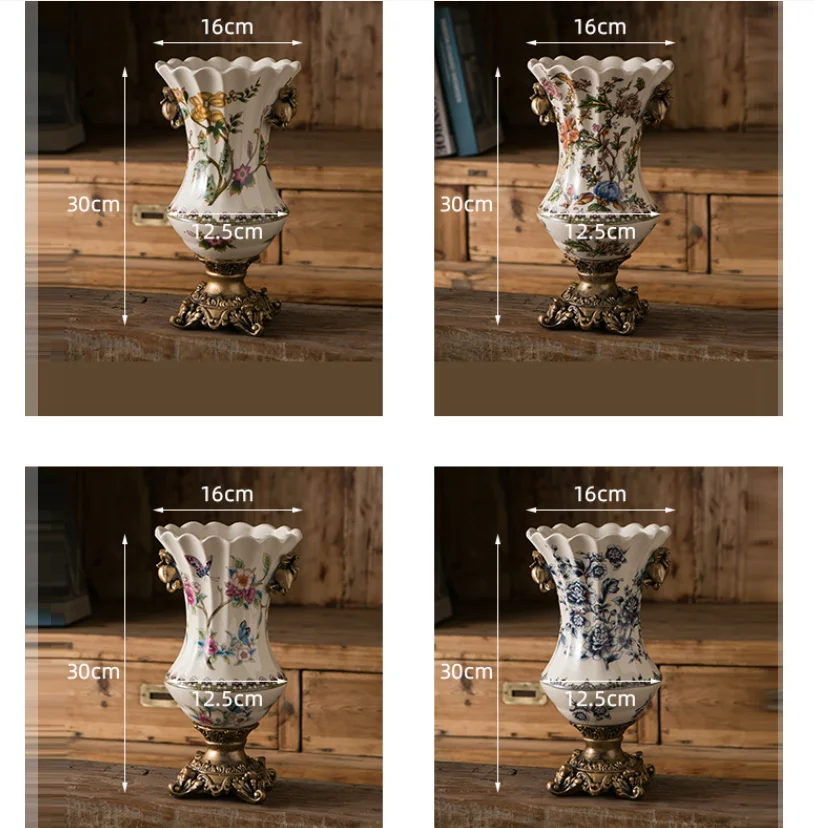 Retro European Ice Cracked Ceramic Vase Creative Home Decor TV Cabinet Decoration Decoration