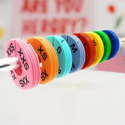 10Pcs Size Separators Practical Round Clothes Sorting Tag Hanger Separators Compact Clothing Size Separators