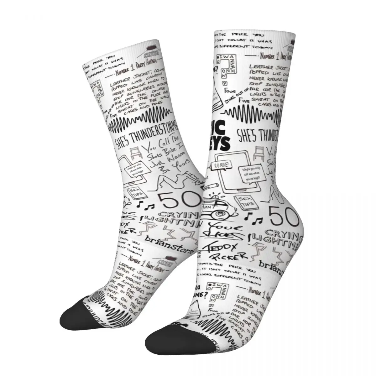 3D printing cosy Unisex Socks,Windproof Arctic Monkeys Inspired Interesting Four Seasons Socks