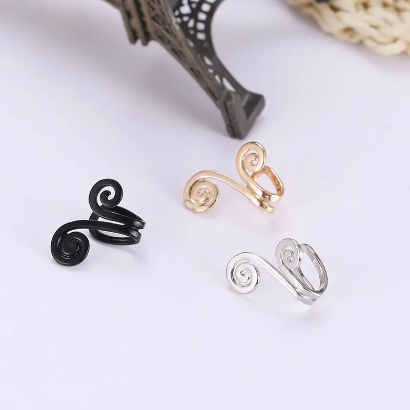 Han Minimalist Finger Pressing Earrings, Women's Fashion Tightening Hoop Curse, Sun Wukong Ear Clip, No Ear Hole