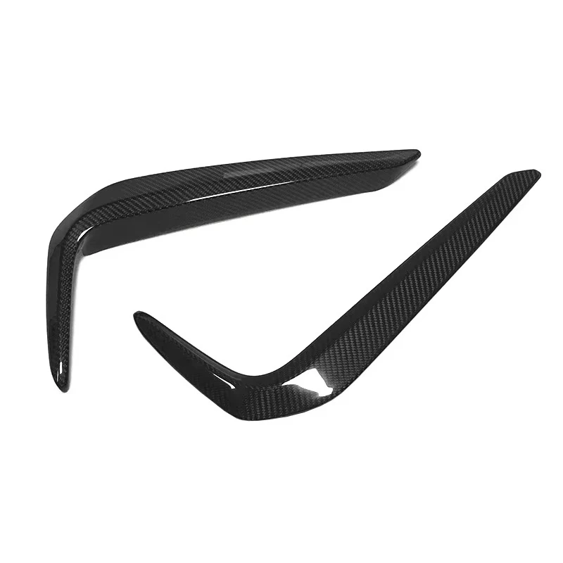 Carbon Fiber Front Fog Light Lamp Eyebrow Cover Trim for New 5 Series Sticker Cover