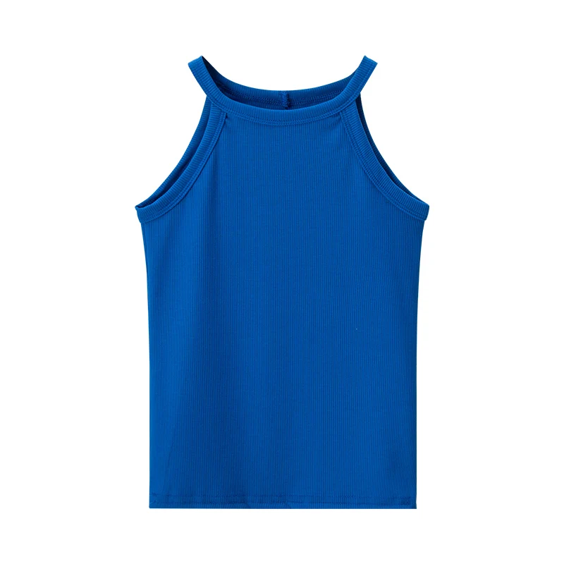 1/6 Piece Children\'s Four Seasons Camisole Girl Solid Color Fashion Sleeveless T-shirt Multi-color Matching Combination Top.