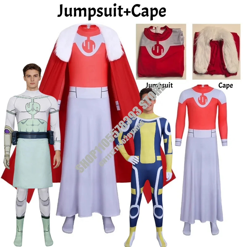

Invincible Thragg Cosplay Costume Jumpsuit with Cloak Adult Viltrumite Roleplay Outfit for Halloween Carnival Fancy Dress