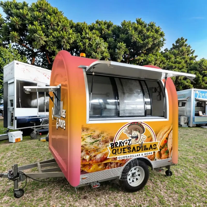 الأكثر شعبية امتياز الغذاء مقطورة عربة القهوة مقطورات مقطورة الغذاء القابلة للقطر للبيع #1