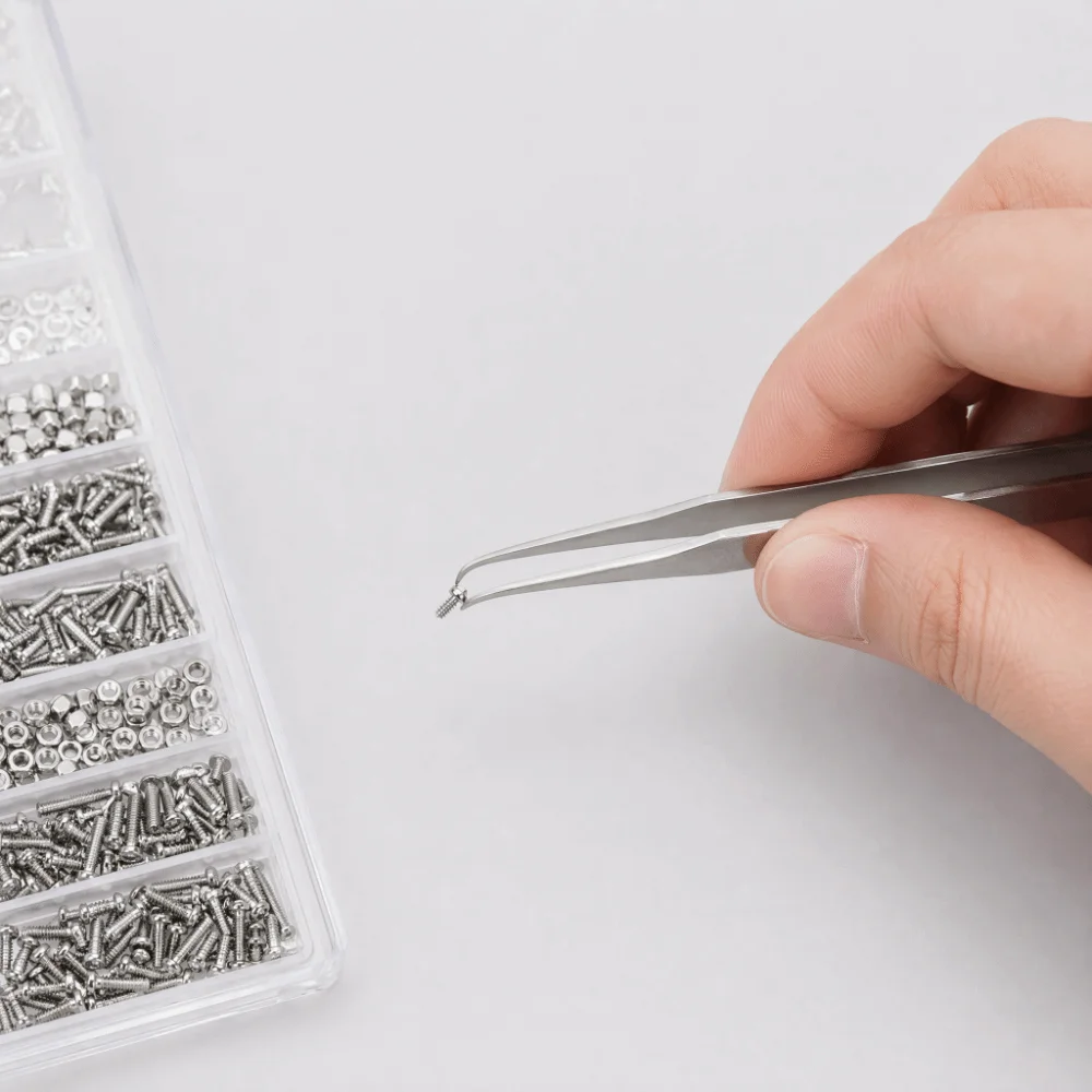 1000pcs Stainless Steel Material Glasses Screws Repair Kit With Screwdriver Nut Washer Assortment Stainless Steel Screws Set