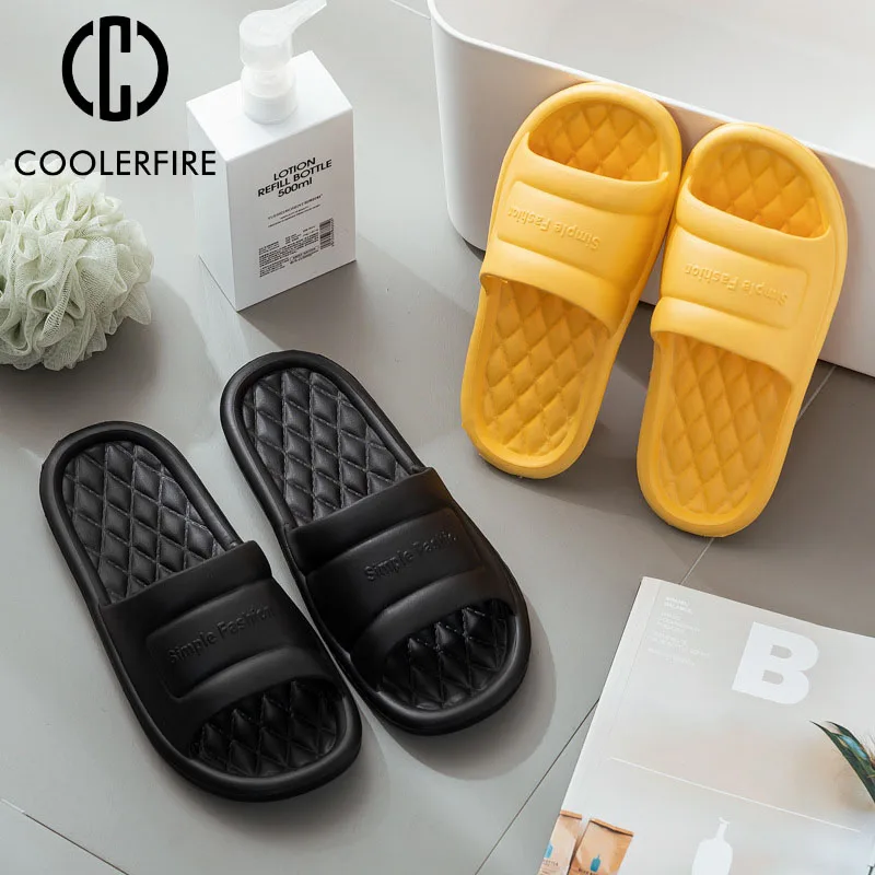 Man Woman Indoor Slippers Soft Sole Thick EVA Non-slip Flip Bath Slippers Summer Home house Cloud Indoor Bathroom Slippers TX007