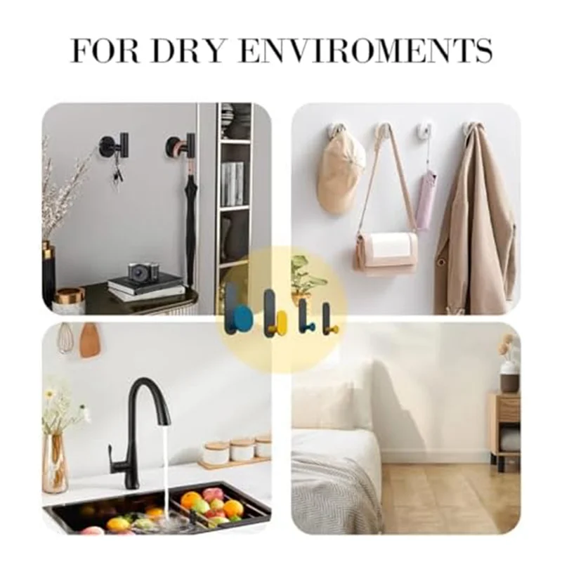 -A25M Ganci per asciugamani per bagno montati a parete, ganci per appendiabiti adesivi impermeabili resistenti Ganci per accappatoio Ganci per appendere vestiti per armadietti D