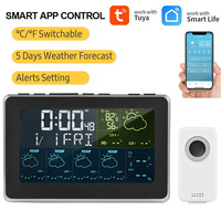 Tuya WiFi Weather Station Smart APP Control Temperature Humidity Sensor Weather Forecast LCD Digital Thermometer Hygrometer