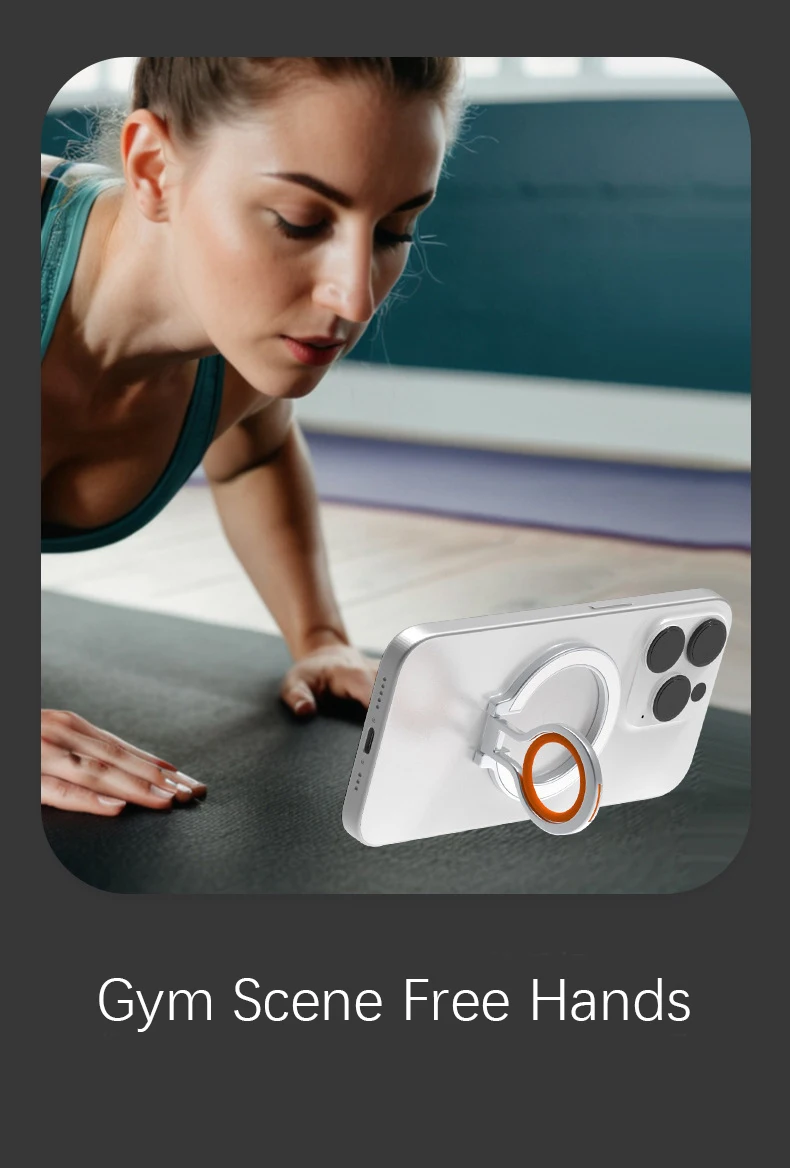 Für Magsafe Magnetischer Silikonkautschuk, 1 Stück, ultraleicht und ultradünn, starke Saugkraft, drehbar, 360 Grad ° Wandaufkleber überall Foldi – Detail 9