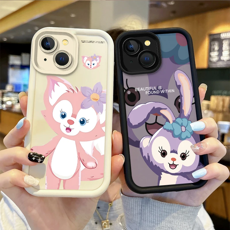 Lovely StellaLou Soft Case For iPhone 15 14 13 12 11 Pro Max 15 14 8 7 6 Plus X XS Max 8 7 Trend Phone Silicone Shockproof Cover