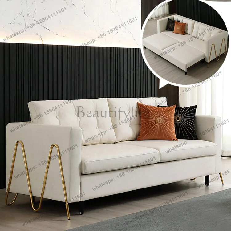Foldable sofa bed dual-purpose simple modern double small apartment