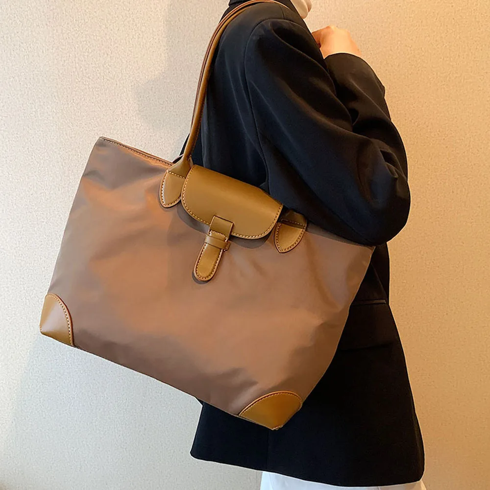 Sac fourre-tout en nylon léger pour femme, degré d'eau, sac à main