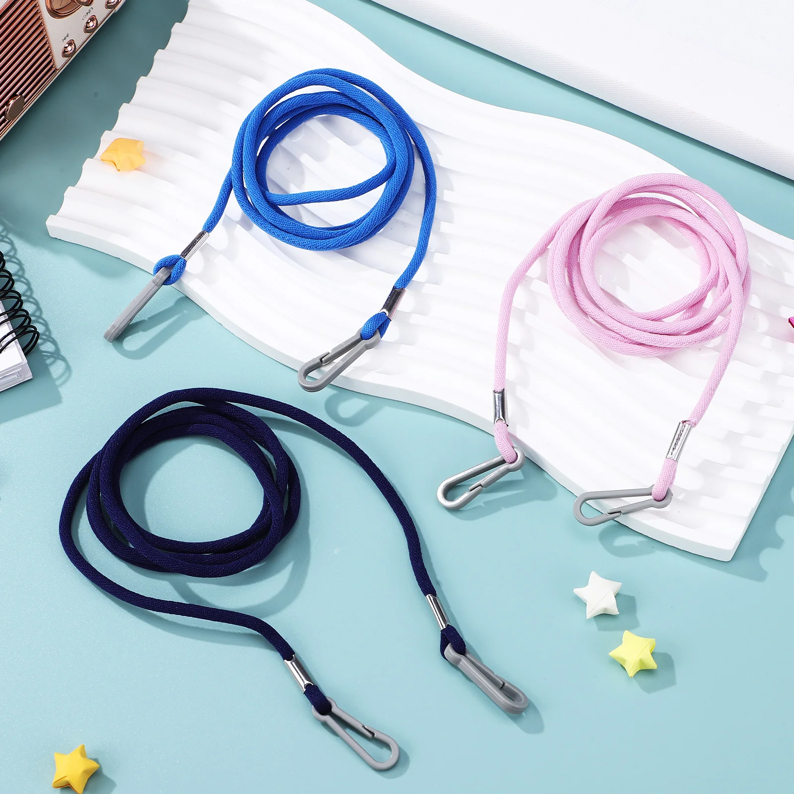 

6Pcs Children's Glove Lanyard Anti-Lost Mitten Strings for Kids Adjustable Nylon Strap Portable Wear-Resistant Multi-Color