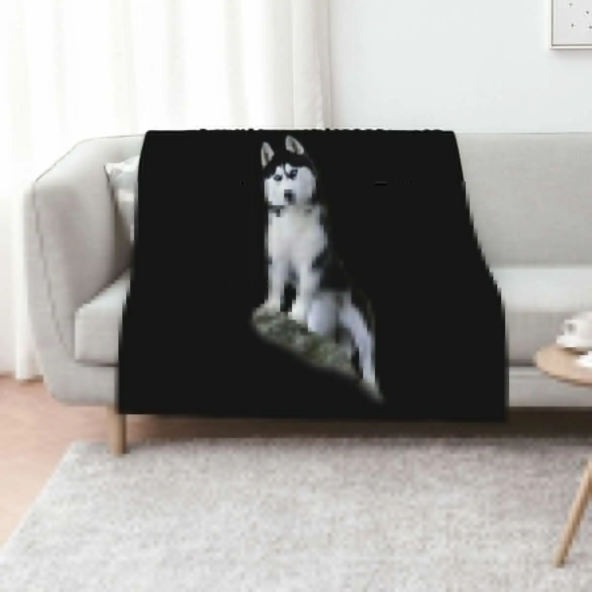 Siberian husky Throw Blanket Large Multi-Purpose Soft Plush Plaid warm for winter Travel Heavy Blankets