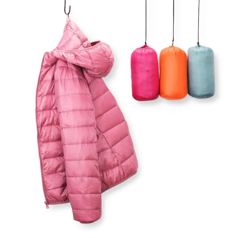 Women's Hooded Down Jacket, Solid Color Warm Winter Puffer Coat, Lightweight Casual Outdoor Jacket, Simple Fashion Cold Weather