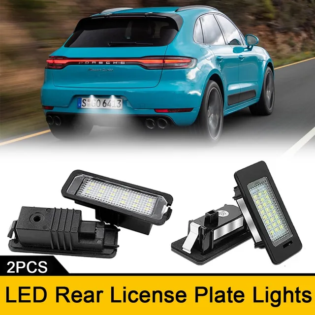 2 sztuki tylnych świateł tablicy rejestracyjnej LED Canbus do Porsche 997 991 992 Series 911 Cayenne Panamera Macan Taycan 718 Boxster