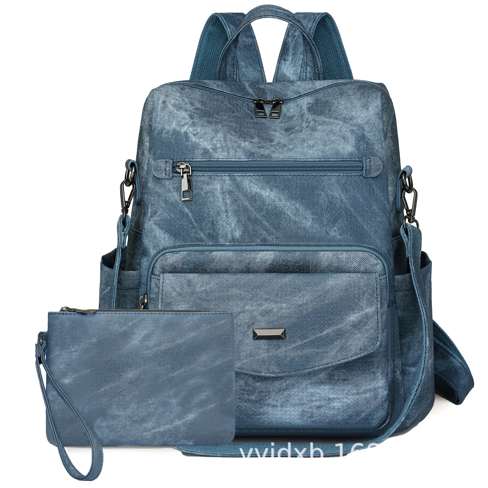 NONE Damen PU-Leder Rucksack 6