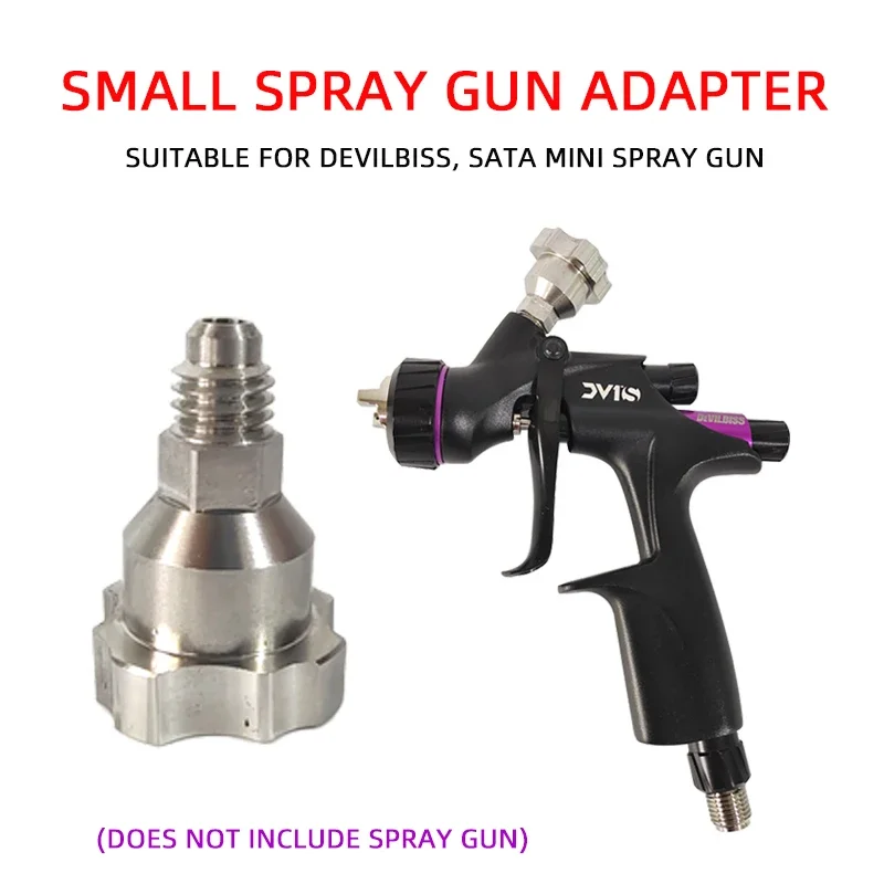 Suitable for DeVilbiss Sata small repair mini spray gun disposable spray gun pot stainless steel adapter