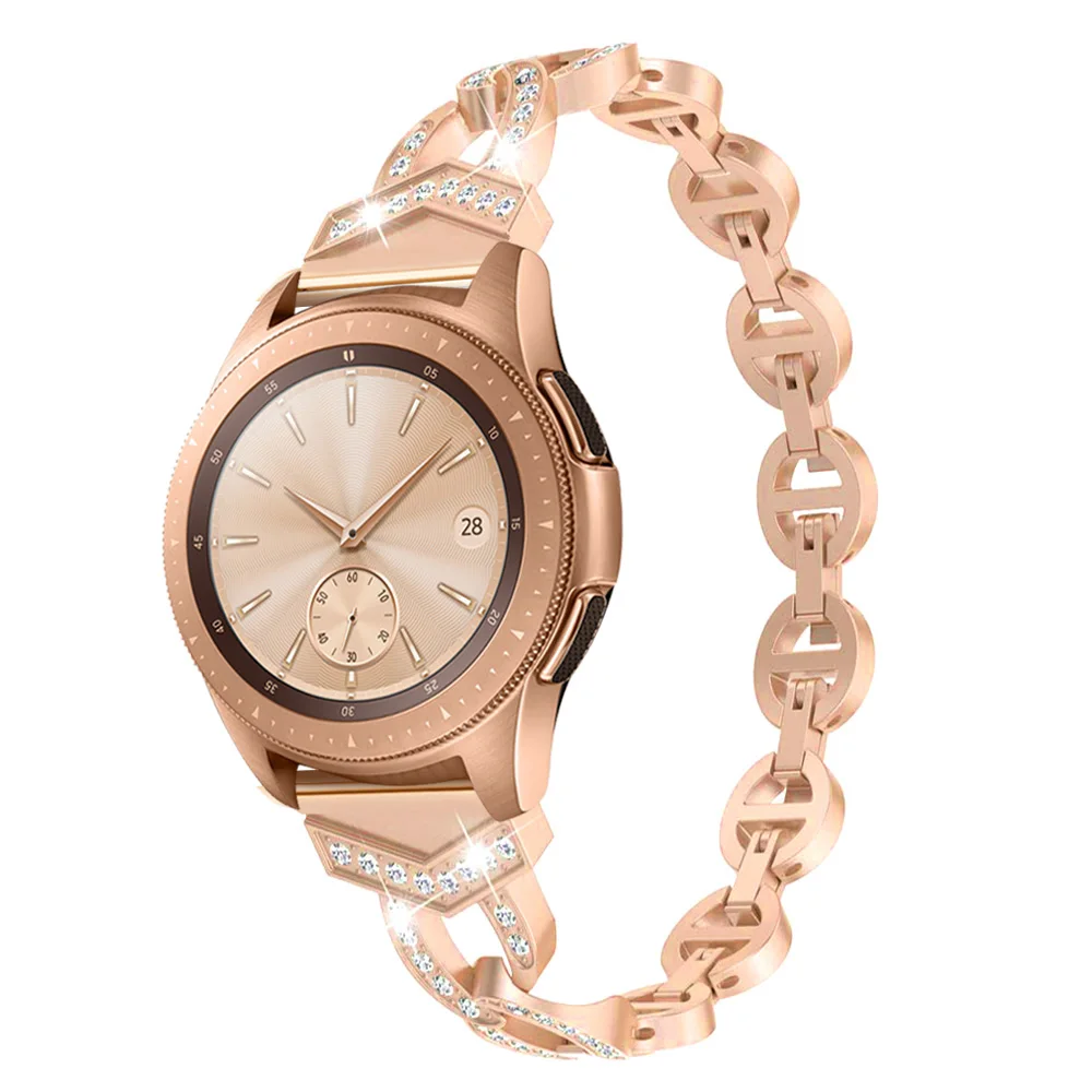 Металлический бриллиантовый ремешок 22 мм 20 мм для Samsung Galaxy watch 7 6 5 4 Amazfit GTR, браслет из нержавеющей стали для часов Huawei GT5/4 46 мм